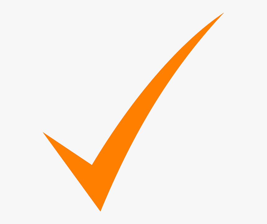 Orange Check Mark Png, Transparent Png, Free Download