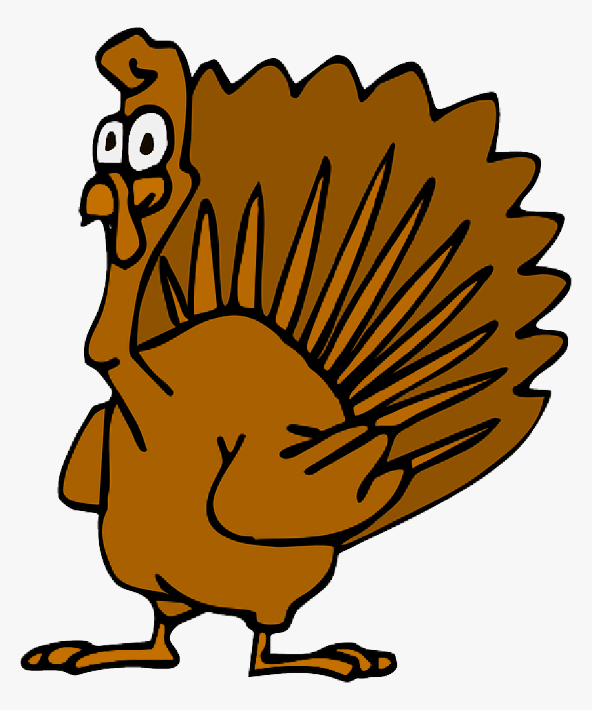 Simple, Thanksgiving, Turkey, Cartoon, Bird, Animal - Turkey Animated, HD  Png Download - kindpng