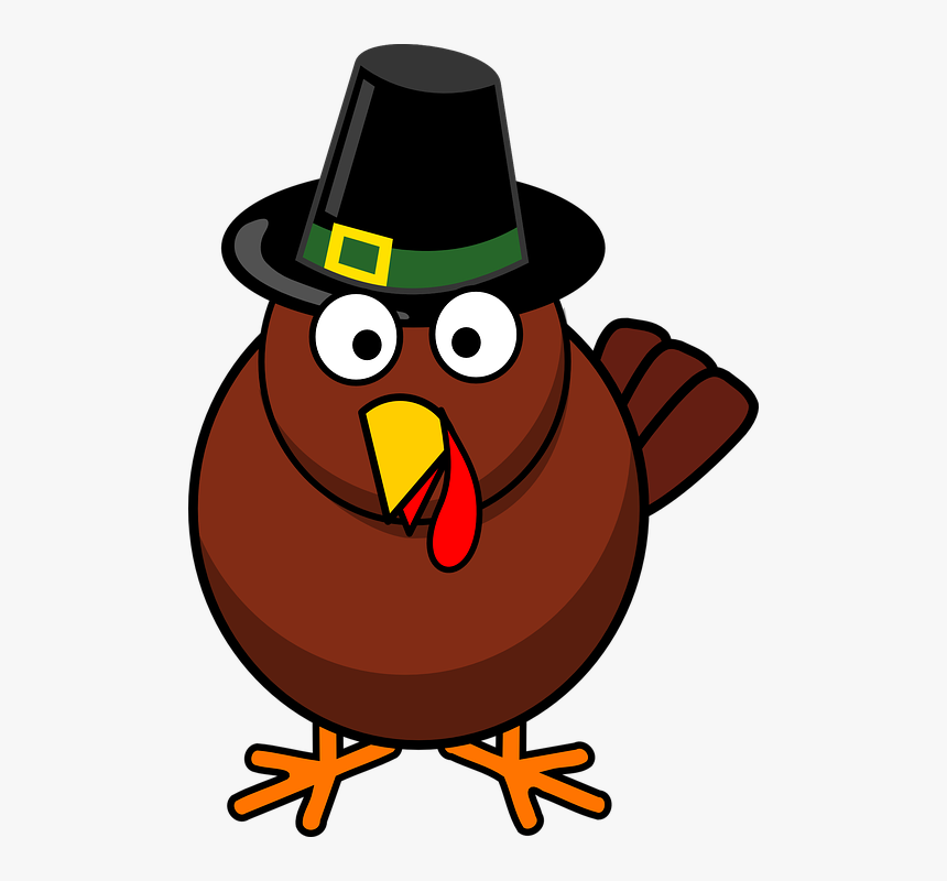 Cartoon, Fall, Thanksgiving, Turkey, Hat, Holiday - Turkey Clip Art, HD Png Download, Free Download