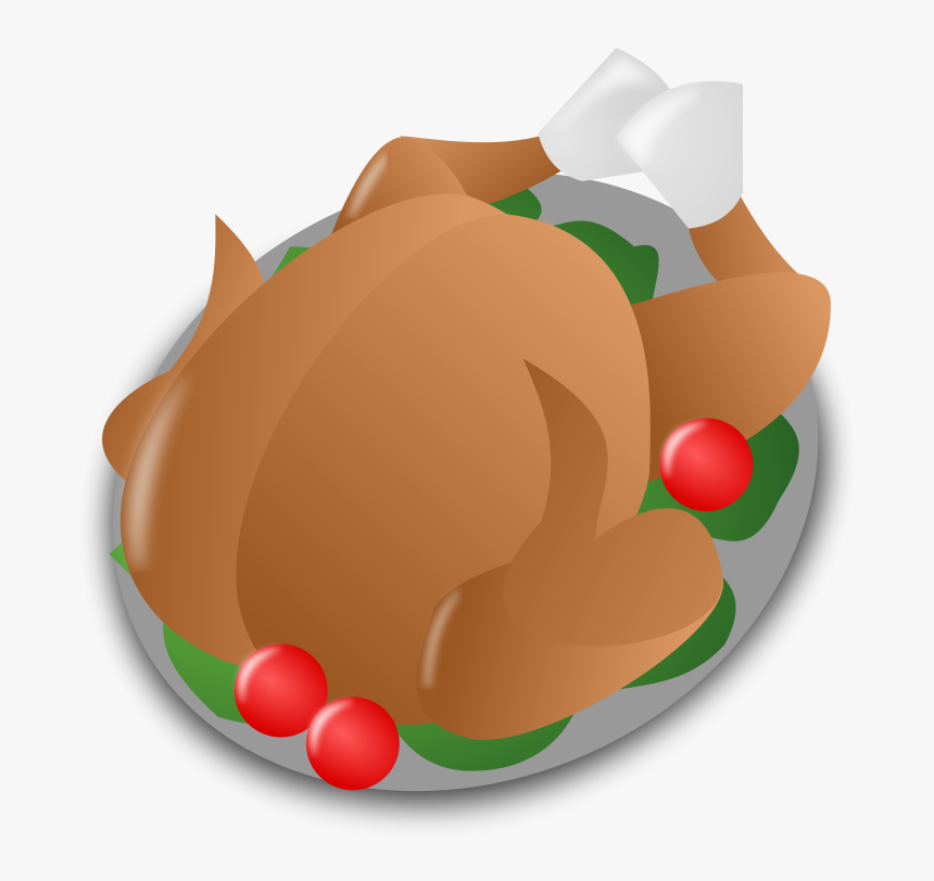 Cooked Turkey Clipart Png - Christmas Dinner Cartoon Png, Transparent Png, Free Download