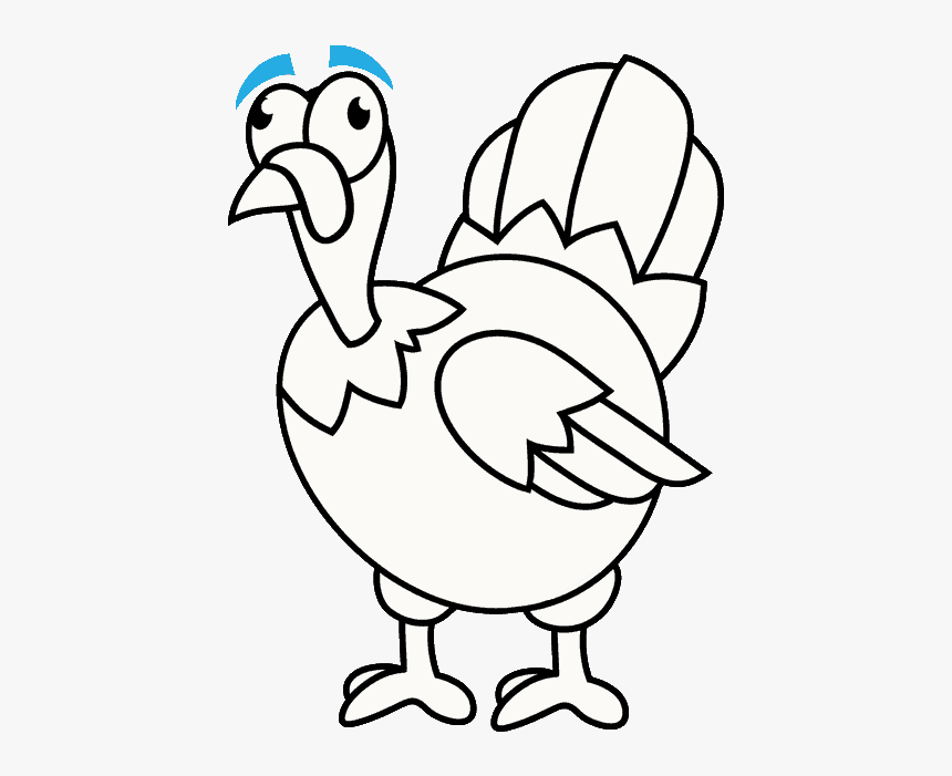 How To Draw Turkey - Cartoon Turkey, HD Png Download, Free Download
