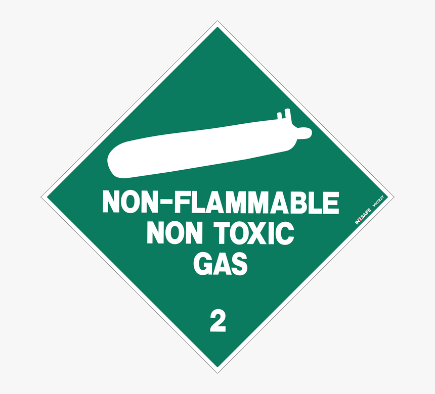 Non Flammable Gas Label - Non Flammable Gas Placard, HD Png Download, Free Download