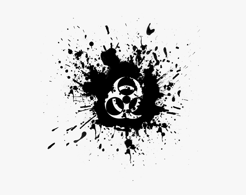 Biohazard Symbol Png - Music Note Paint Splatter, Transparent Png, Free Download