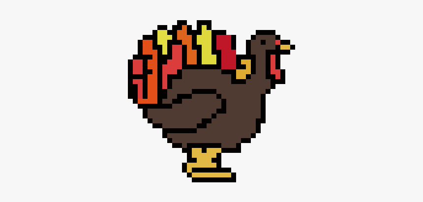 Cartoon Pixel Art Turkey, HD Png Download, Free Download