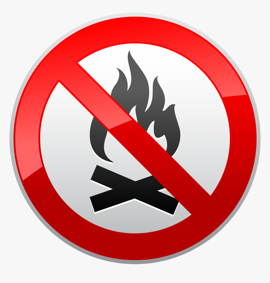 No Fire Prohibition Sign Png Clipart - Burn Ban, Transparent Png, Free Download