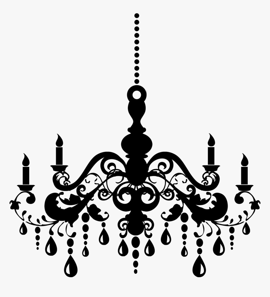 Chandelier Clipart Spooky - Transparent Background Chandelier Clipart, HD Png Download, Free Download