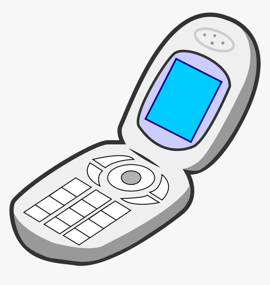 Drawing Of A Flip Phone - Clipart Non Living Things, HD Png Download, Free Download