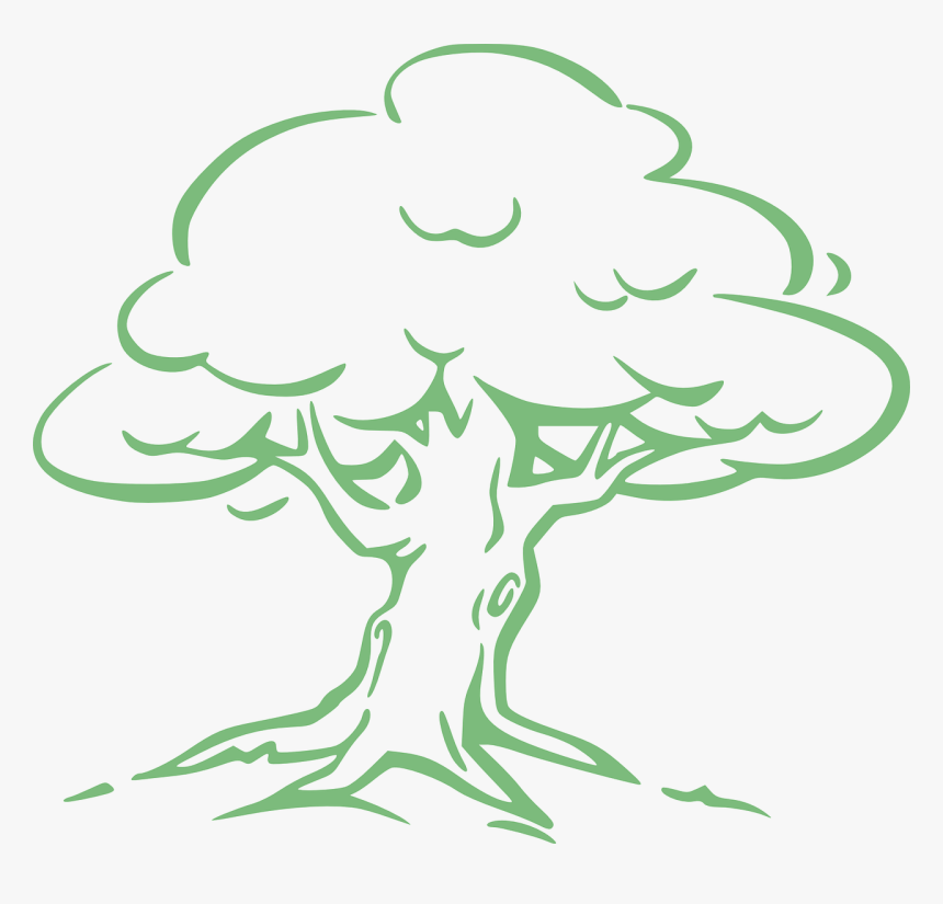 Animated Tree Pictures - Oak Tree Simple Drawing, HD Png Download, Free Download