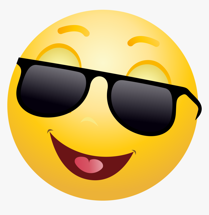 Smiling Emoticon With Sunglasses Png Clip Art, Transparent Png, Free Download