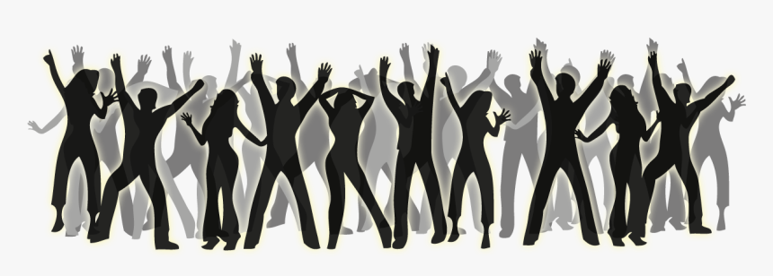 Dancing Crowd Silhouette Transparent Background, HD Png Download, Free Download