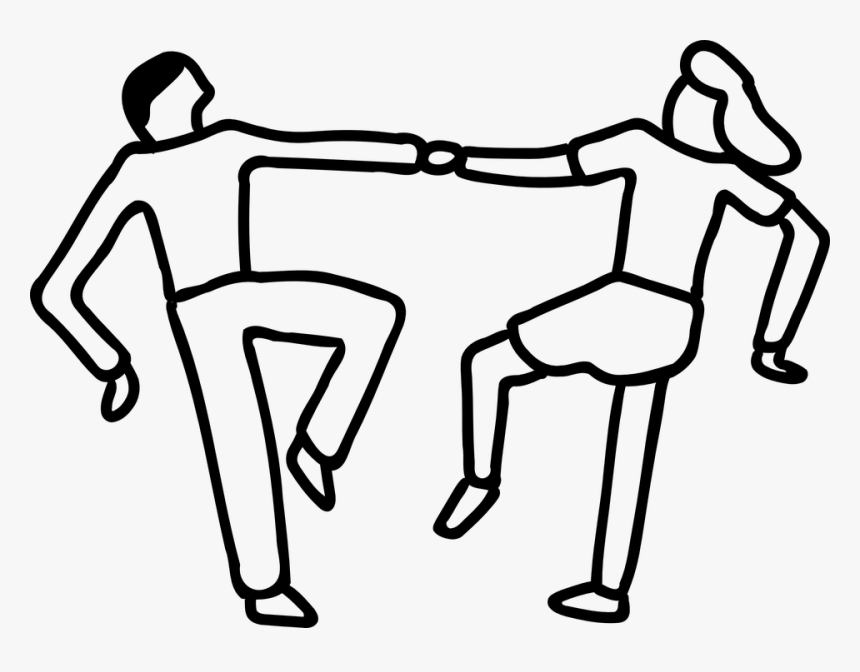 Black And White Clip Art Dance, HD Png Download, Free Download