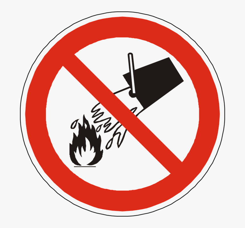 Free Vector Graphic - Do Not Extinguish With Water Sign, HD Png Download, Free Download