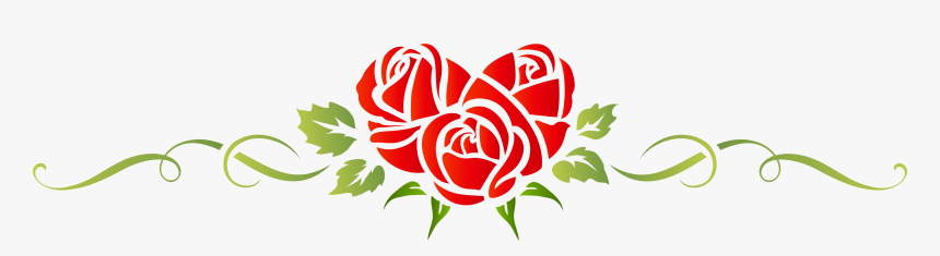 Heart Rose Ornament Png - Transparent Flower Ornament Png, Png Download, Free Download