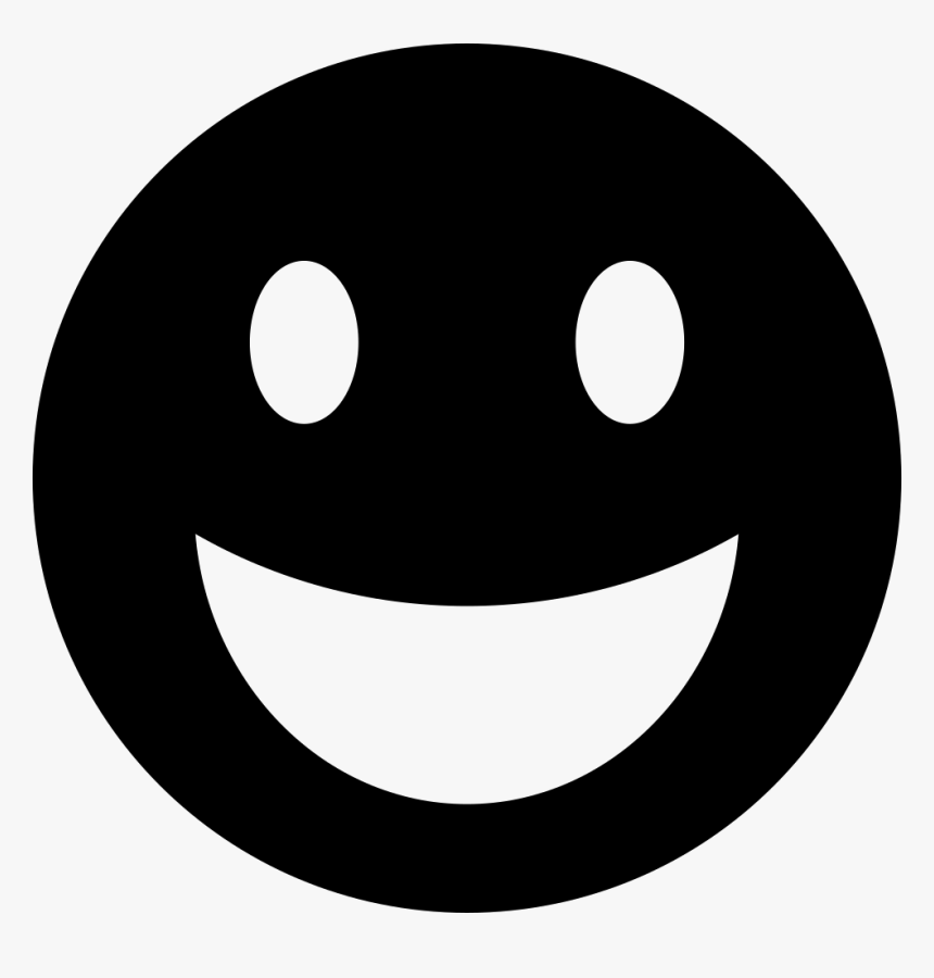 Smiley Face White Png - Happy Face Silhouette Png, Transparent Png, Free Download
