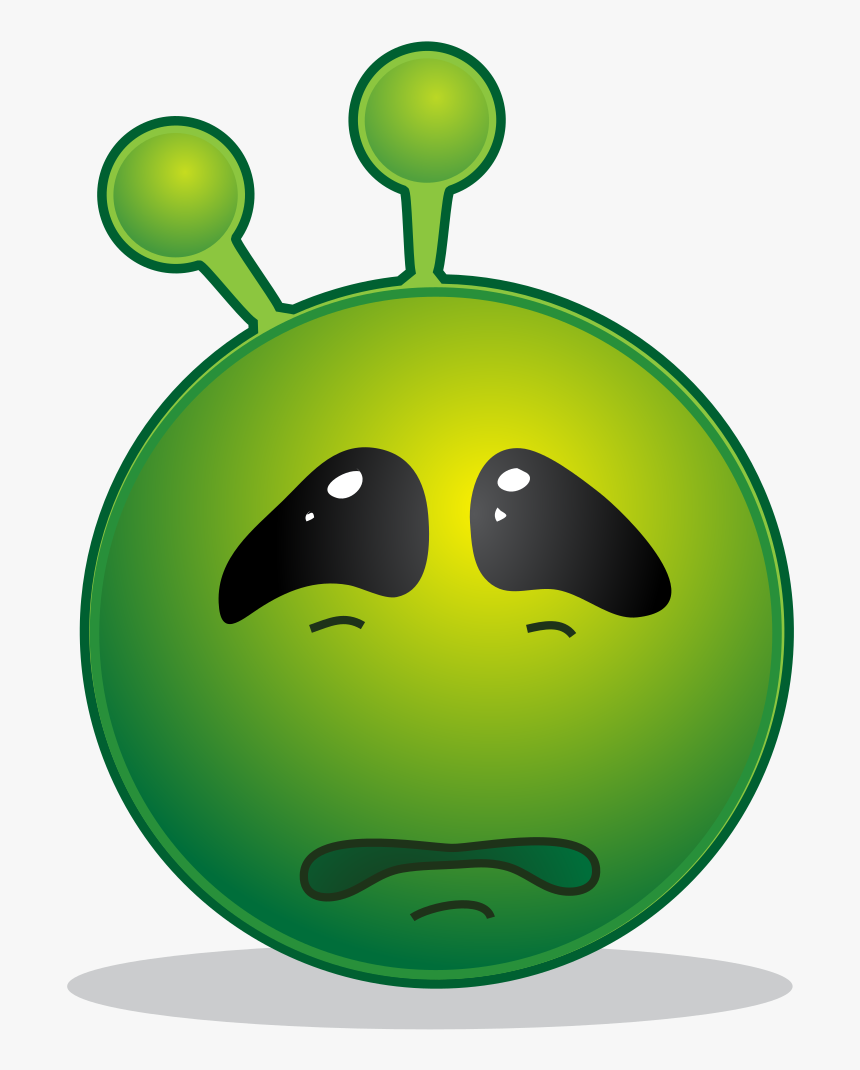 Alien, Smiley, Emoji, Emoticon, Emotion, Computer - Sad Alien Png, Transparent Png, Free Download