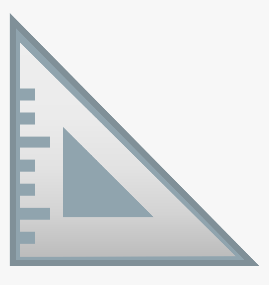 Triangular Ruler Icon - Ruler Emoji Whatsapp, HD Png Download, Free Download