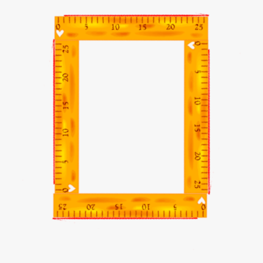 Transparent Square Ruler Clipart - Border With Ruler Clipart, HD Png Download, Free Download