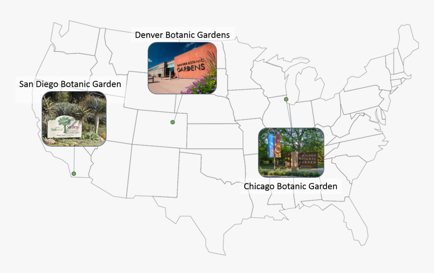 Map Of Locations Of Budburst-nativars Partner Gardens - Atlas, HD Png Download, Free Download