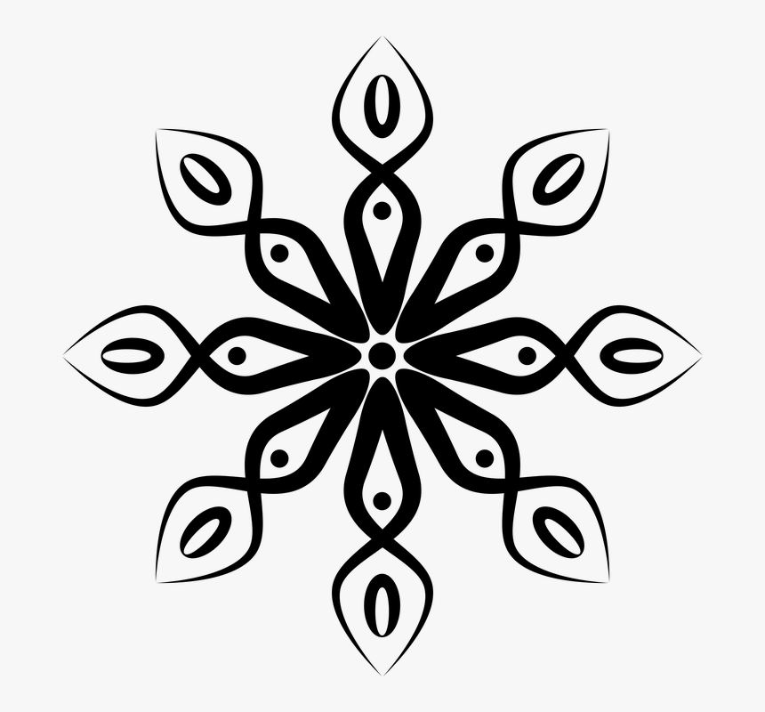 Ornament, Beautiful Flower, Symmetry, Flower, Theme - Black And White Symmetrical Designs, HD Png Download, Free Download