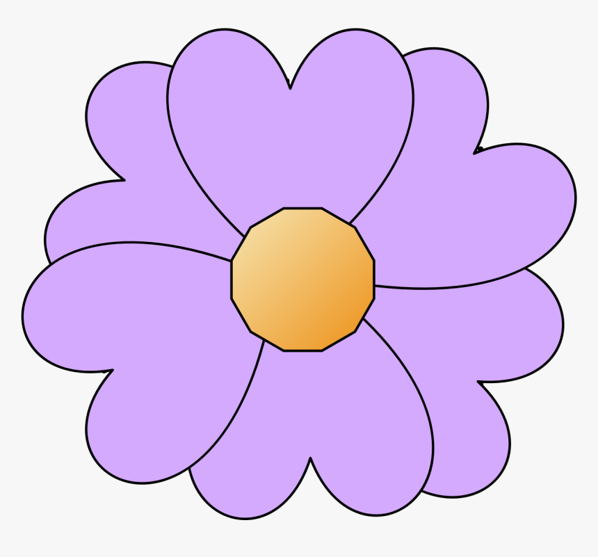 Simple Purple Flower Big, HD Png Download, Free Download