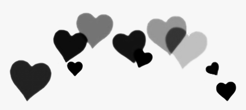 #black #hearts #photography #photo #pretty #photobooth - Black Heart Crown Png, Transparent Png, Free Download