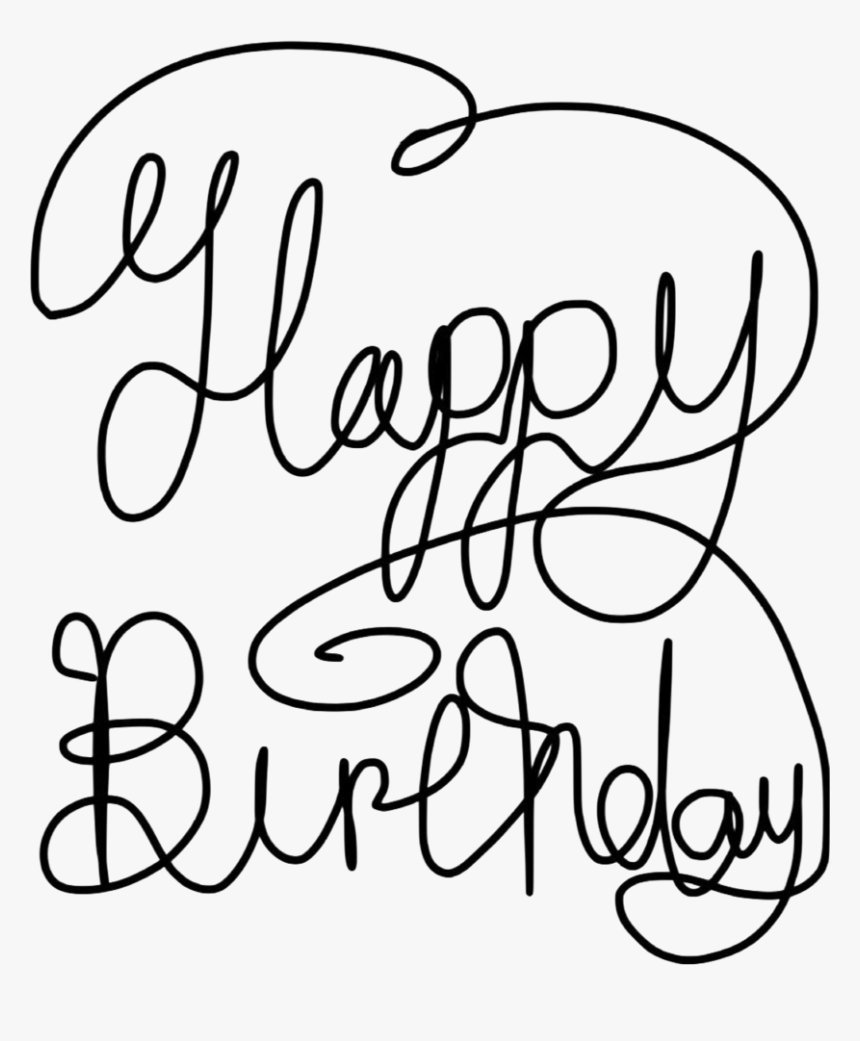 Transparent Birthday Clipart Black And White - Chữ Happy Birthday Vẽ, HD Png Download, Free Download