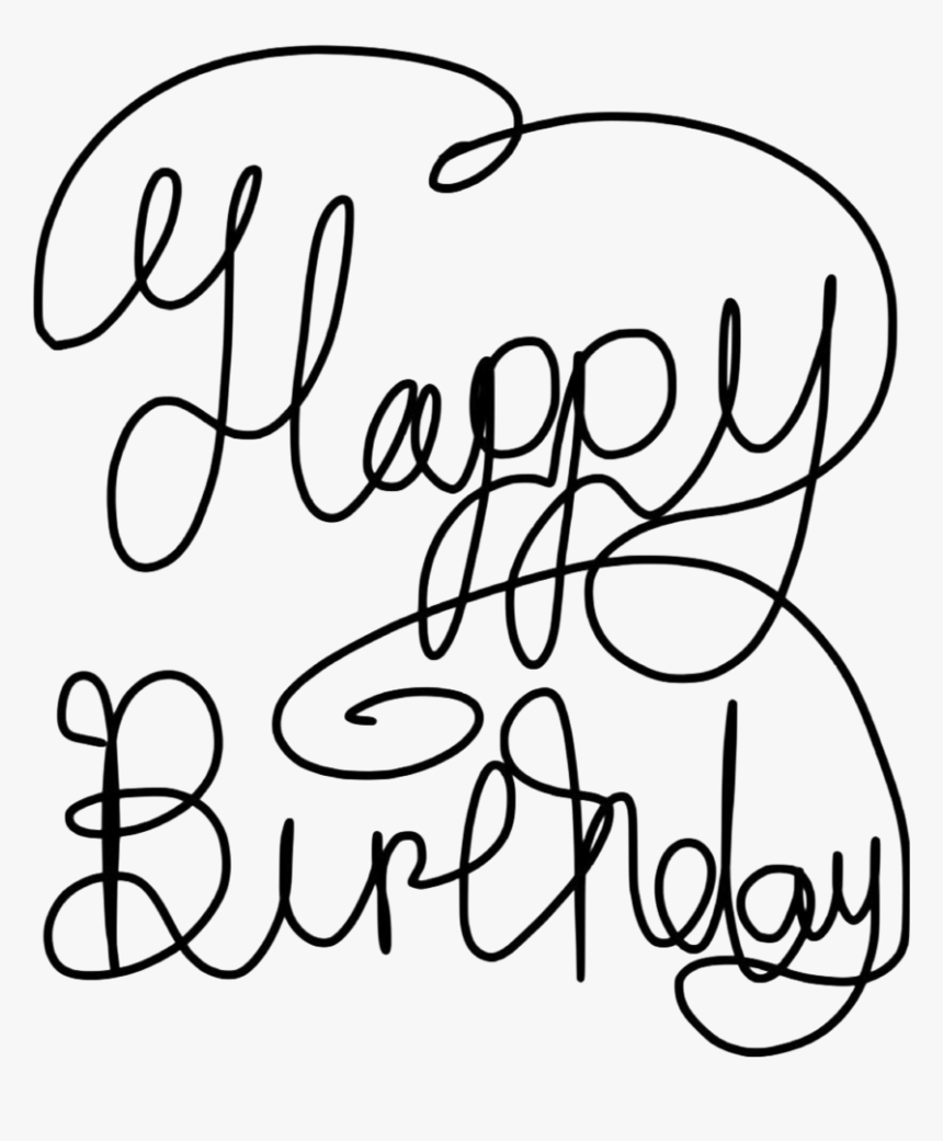 Transparent Birthday Clipart Black And White Chữ Happy Birthday