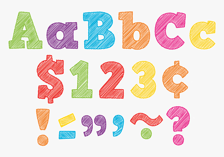 Tcr2686 Scribble Bold Block - Patterns Letters, HD Png Download, Free Download