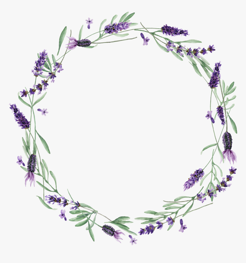 Lavendar Wreath Transparent Png Download Lavender - Lavender Flower Wreath Png, Png Download, Free Download