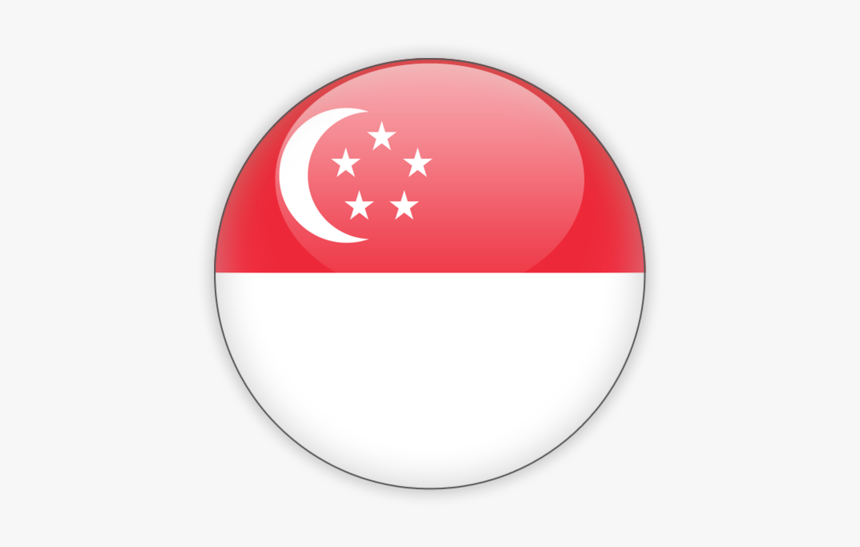 Flag Of Singapore Png - Singapore Flag Round Icon, Transparent Png, Free Download