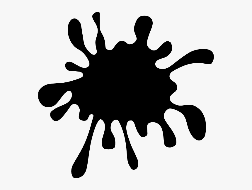 Black Paint Splatter Clip Art - Black Paint Splash Clipart, HD Png Download, Free Download