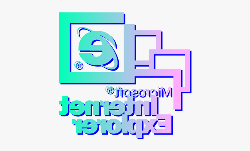 Text Font Technology Product - Vaporwave Internet Explorer, HD Png Download, Free Download