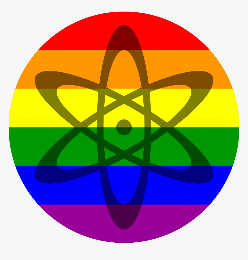 Atom Shadow On Rainbow Flag Clip Arts - Atom Png, Transparent Png, Free Download