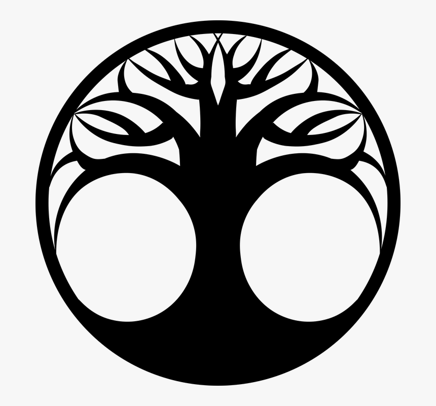 Tree Of Life, Silhouette, Black, White, Outline - Tree Of Life ...