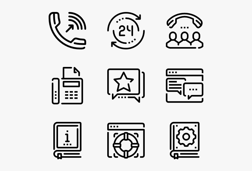 Customer Service - White Icons Png, Transparent Png, Free Download