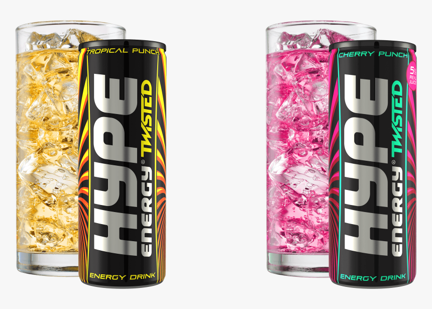 Hype Energy Twisted Tropical Punch And Cherry Punch - Hype Energy Drink Mfp, HD Png Download, Free Download
