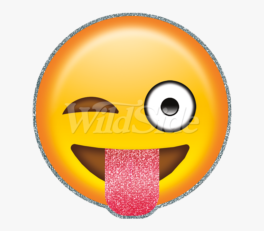 Transparent Glitter Emoji Png - Wink Emoji Png, Png Download, Free Download