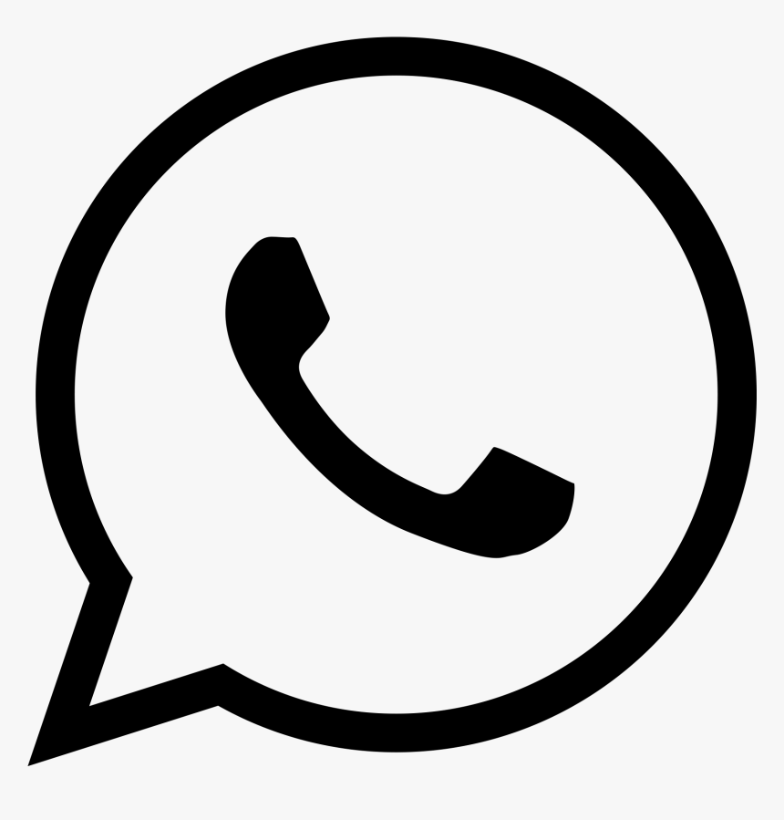 Whatsapp Logo Black And White Png