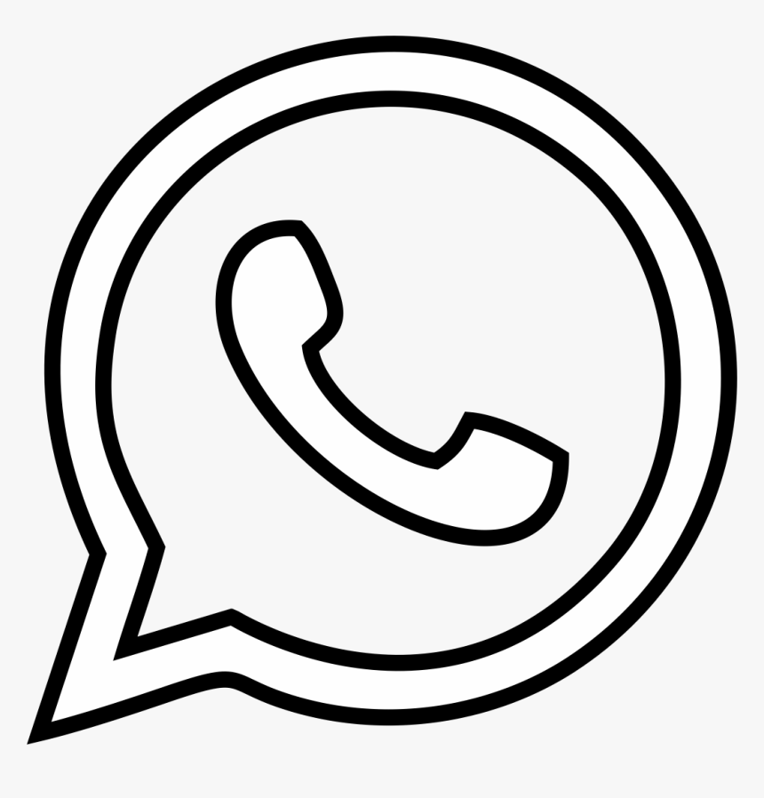 Whatsapp Logo Black And White, HD Png Download - kindpng