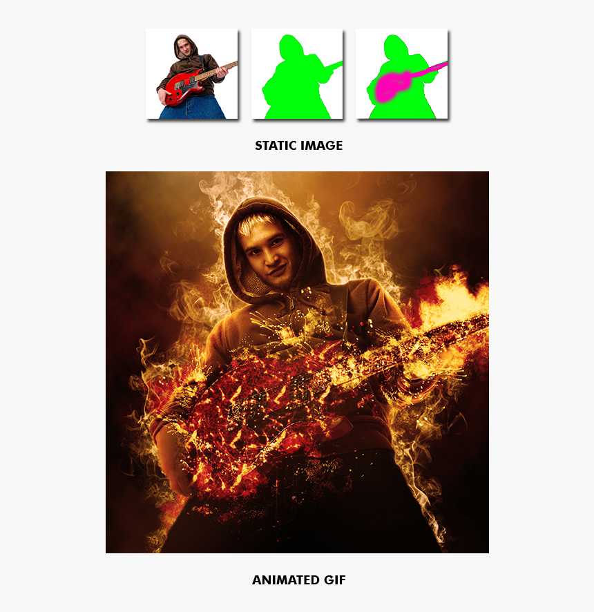 Gif Animated Fire Photoshop Action By Smartestmind - Poster, HD Png Download, Free Download
