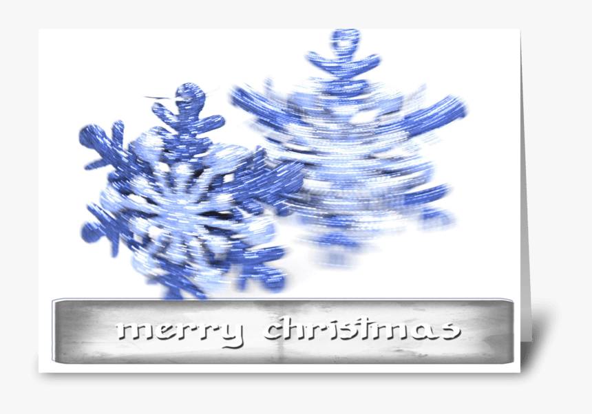 Merry Christmas With Blue Ornament Greeting Card - Christmas Decoration, HD Png Download, Free Download