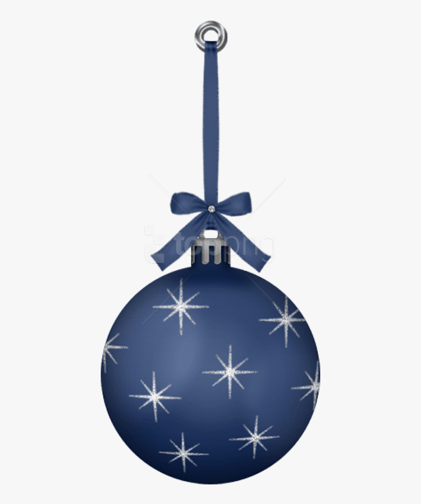 Dark Blue Hanging Christmas Ball Ornament Png - Blue Hanging Ornaments Cliparts, Transparent Png, Free Download