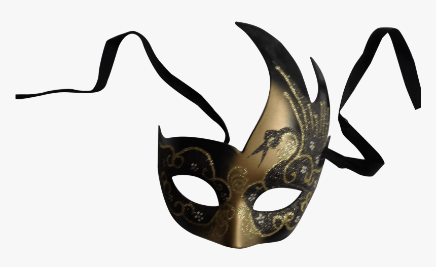 Vintage Black & Gold Mardi Gras Mask Chairish - Masque, HD Png Download, Free Download
