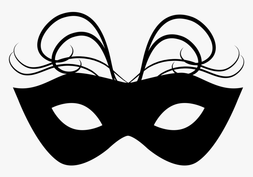 Carnival Mask With Thin Feathers Ornament - Maschere Di Carnevale Bianco E Nero, HD Png Download, Free Download