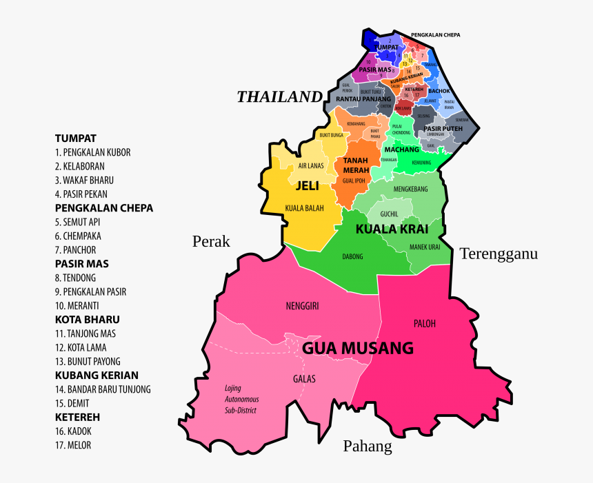 Transparent Peta Png - Kelantan Map Png, Png Download, Free Download