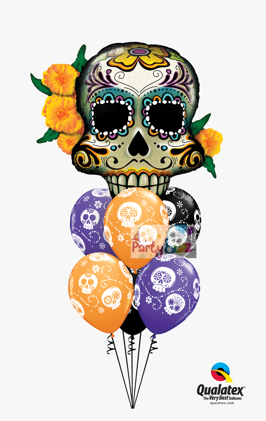 Transparent Day Of The Dead Skull Png - Day Of The Dead Skull Baloon, Png Download, Free Download