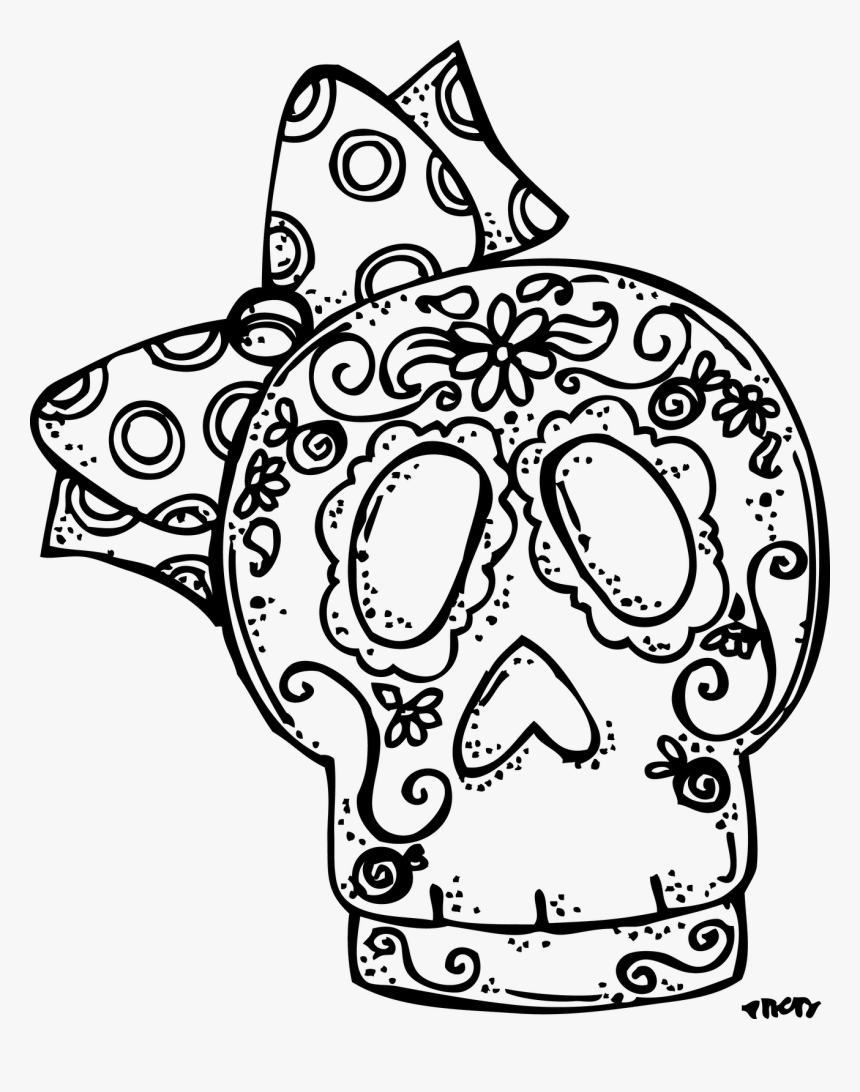 Dia De Los Muertos Skulls Coloring Pages - Dia De Los Muertos Coloring Pages, HD Png Download, Free Download