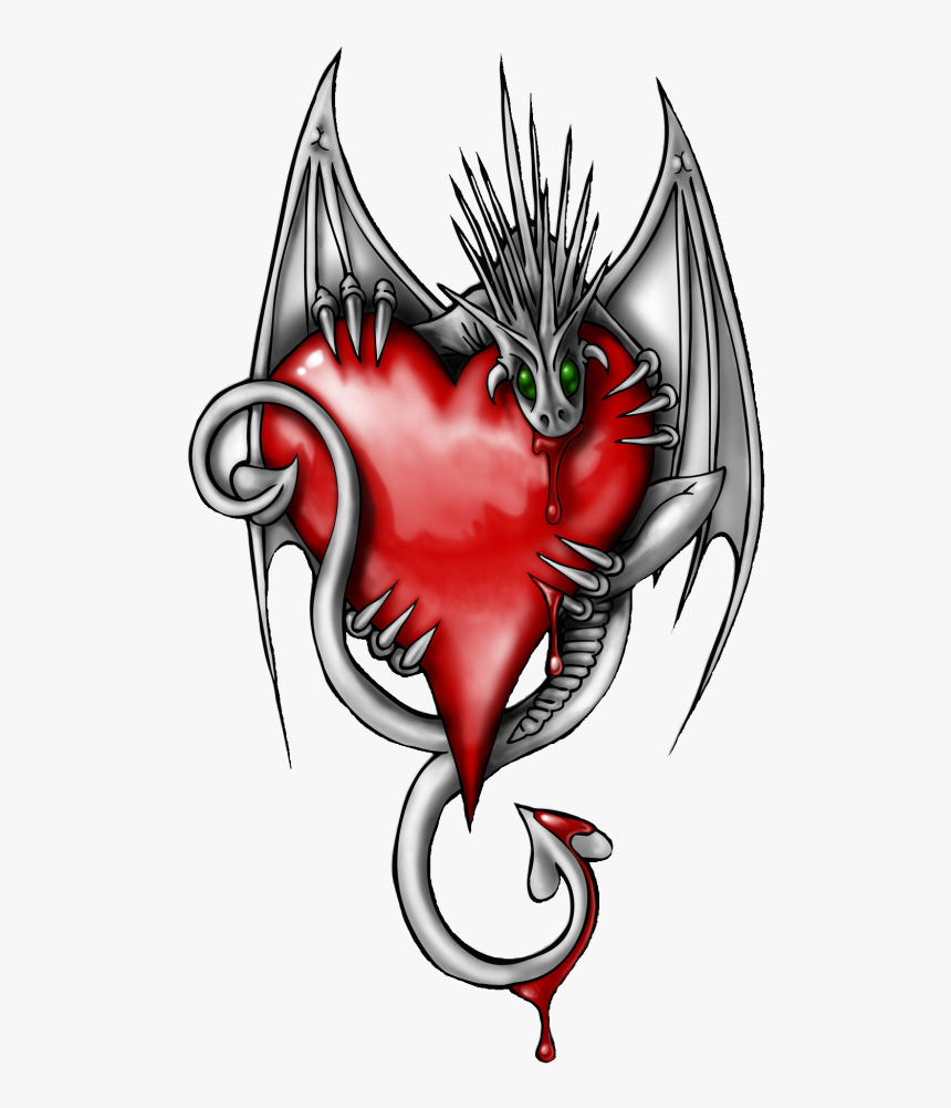 Dragon Holding Heart Tattoo, HD Png Download, Free Download