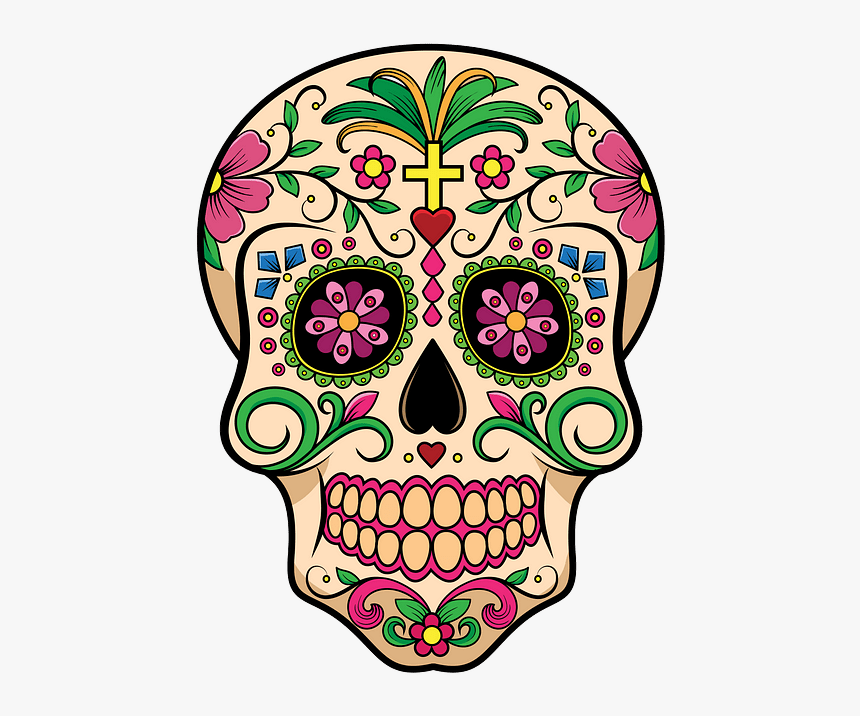 Halloween Skull Dia De Los Muertos, HD Png Download, Free Download