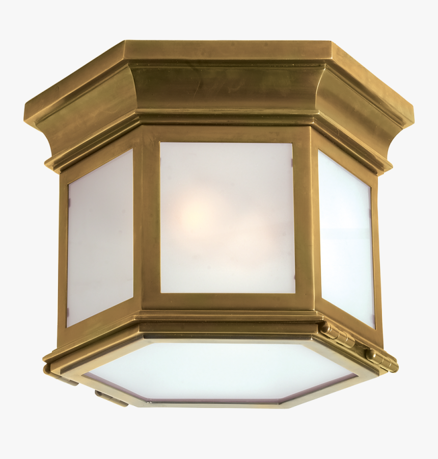 Club Small Hexagonal Flush Mount In Antique-burn, HD Png Download, Free Download